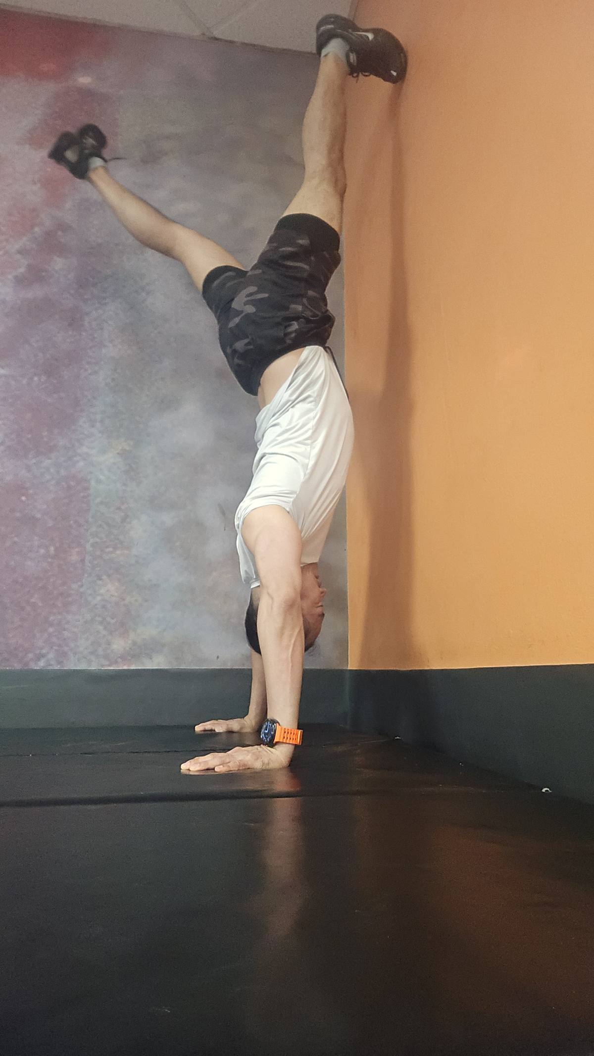 Handstand Day 61-90 · hurting Shoulder. Did it anyway!!